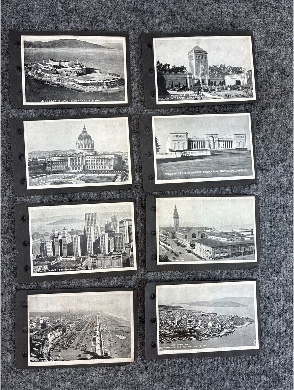 Vtg 1920s San Fransisco Souvenir Photo Lot Alcatraz Island Ferry Building Gate